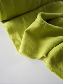 1139. Ткань лён крэш с эффектом помятости Яблочный фреш