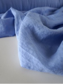 308. Ткань лен крэш с эффектом помятости Лавандовый букет