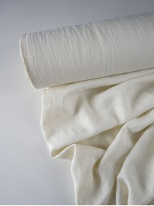 584. Ткань лён крэш с эффектом помятости костюмный Айвори