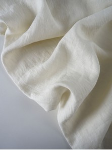 584. Ткань лён крэш с эффектом помятости костюмный Айвори