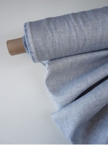 493. Ткань лён умягченный сорочечный Серый меланж