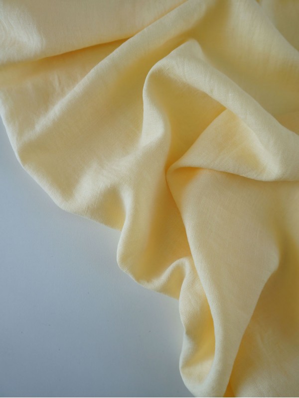 1365. Ткань крэш с эффектом помятости лён с вискозой Сливочное масло 1365. Ткань крэш с эффектом помятости лён с вискозой Сливочное масло