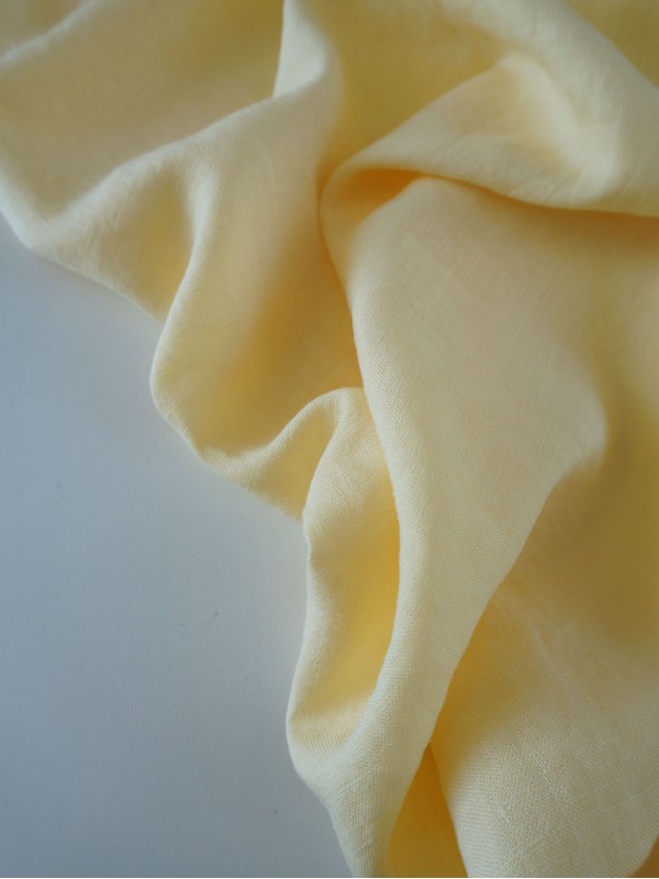 1365. Ткань крэш с эффектом помятости лён с вискозой Сливочное масло 1365. Ткань крэш с эффектом помятости лён с вискозой Сливочное масло