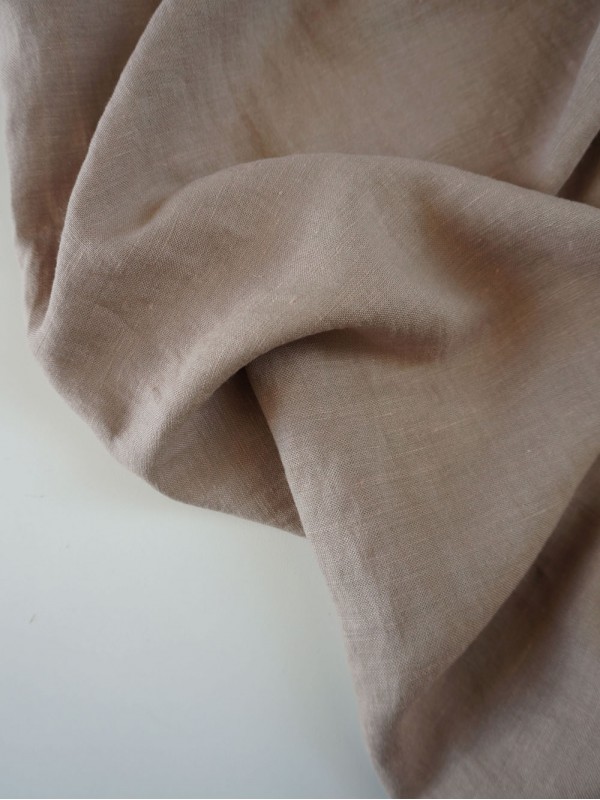 598. Ткань крэш с эффектом помятости лён с вискозой Серый тауп