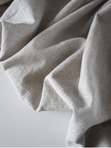 330. Ткань полулён крэш с эффектом помятости широкий Натуральный меланж