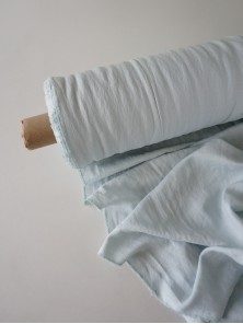ОТРЕЗЫ УЦЕНКА (0.5 м) Ткань крэш с эффектом помятости лён с вискозой Бледно-голубой