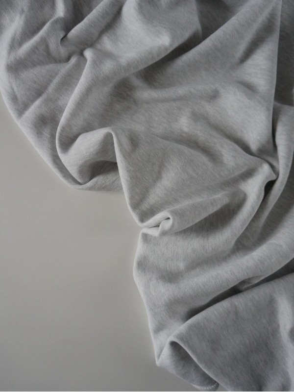 Футер 3-х нитка микроначес с велюр эффектом Светло-серый меланж Футер 3-х нитка микроначес с велюр эффектом Светло-серый меланж