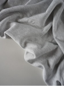 Футер 3-х нитка микроначес с велюр эффектом Светло-серый меланж