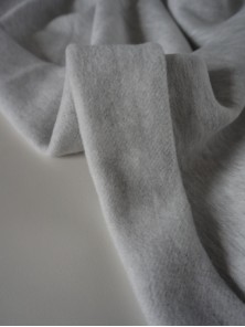 Футер 3-х нитка микроначес с велюр эффектом Светло-серый меланж