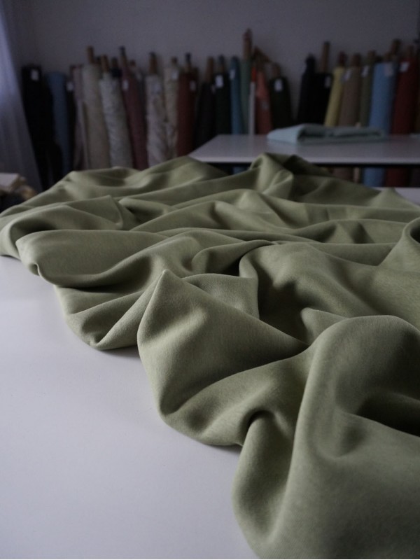 Футер 3-х нитка с начесом Светлая олива американский