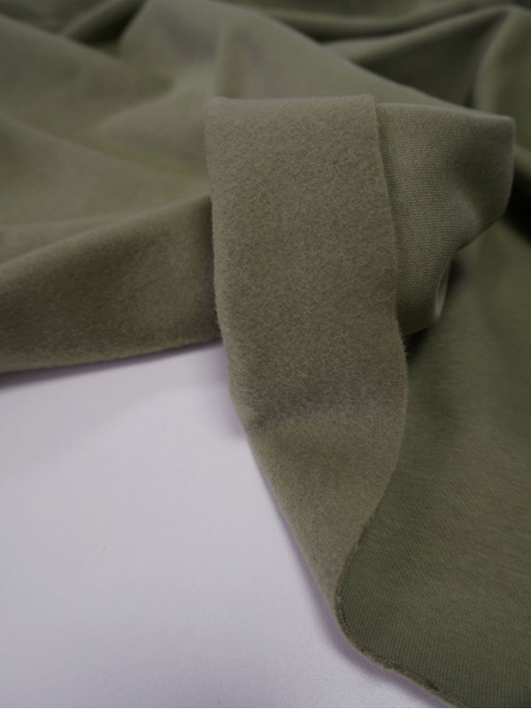 Футер 3-х нитка с начесом Светлая олива американский
