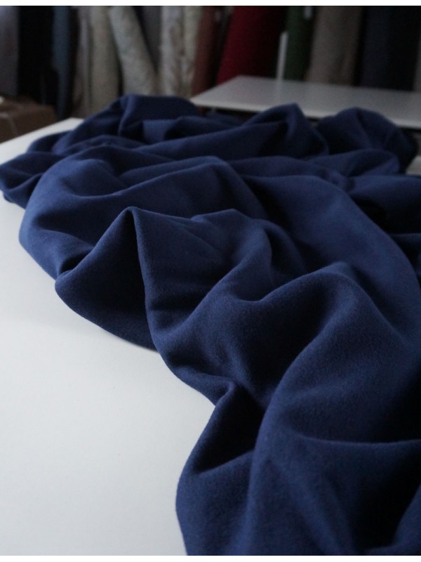 Футер 3-х нитка микроначес с велюр эффектом Ночной синий