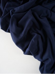 Футер 3-х нитка микроначес с велюр эффектом Ночной синий