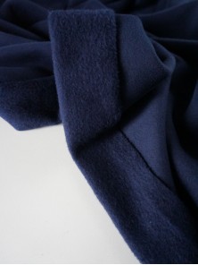 Футер 3-х нитка микроначес с велюр эффектом Ночной синий