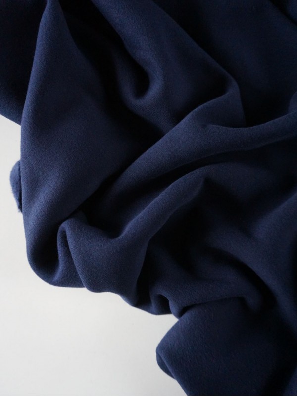 Футер 3-х нитка микроначес с велюр эффектом Ночной синий