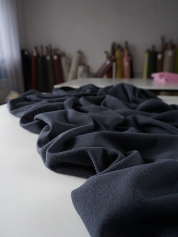 Футер 3-х нитка петля диагональ велюр эффект Графит