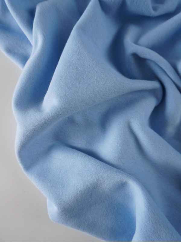 Футер 3-х нитка петля диагональ велюр эффект Небесный Футер 3-х нитка петля диагональ велюр эффект Небесный