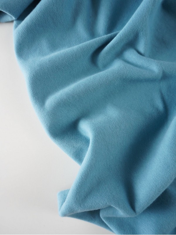 Футер 3-х нитка петля диагональ велюр эффект Светлый джинс