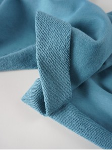 Футер 3-х нитка петля диагональ велюр эффект Светлый джинс