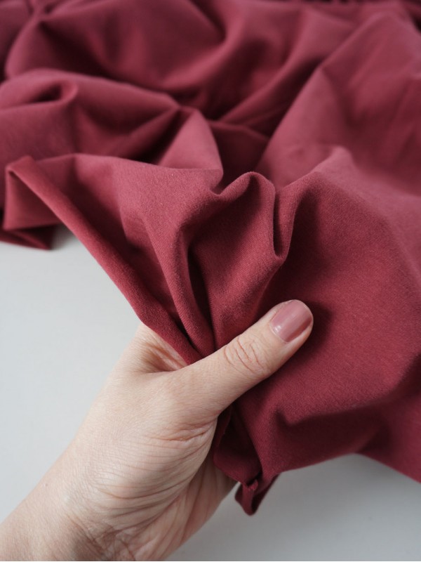 Кулирная гладь велюр эффект 200 гр Бургунди Кулирная гладь велюр эффект 200 гр Бургунди