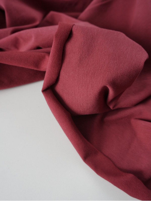 Кулирная гладь велюр эффект 200 гр Бургунди Кулирная гладь велюр эффект 200 гр Бургунди