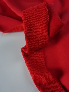 Футер 3-х нитка петля диагональ велюр эффект Красный