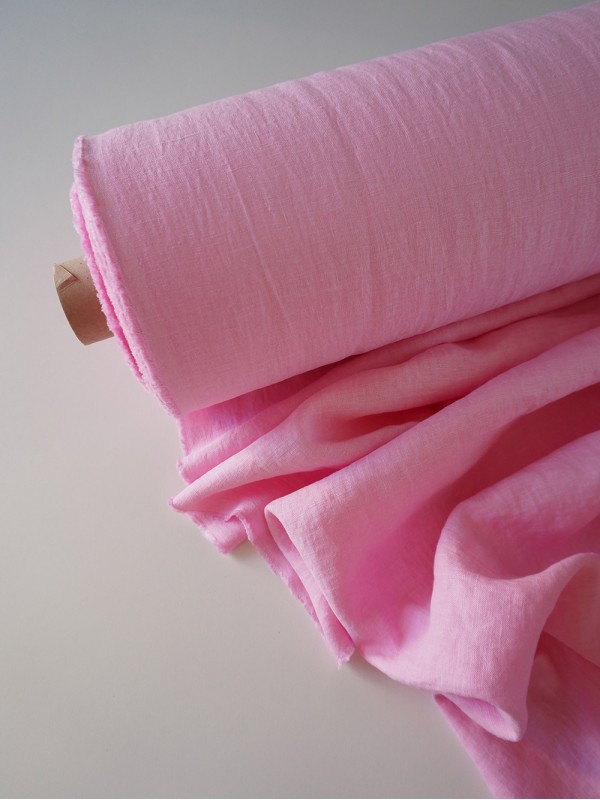 266. Ткань лён крэш с эффектом помятости Барби