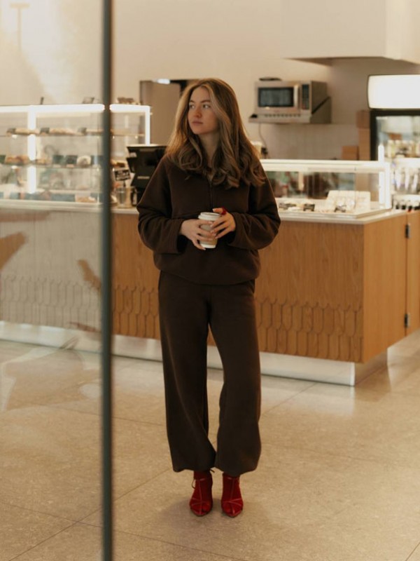 Футер 3-х нитка микроначес с велюр эффектом Шоколадная глазурь Футер 3-х нитка микроначес с велюр эффектом Шоколадная глазурь