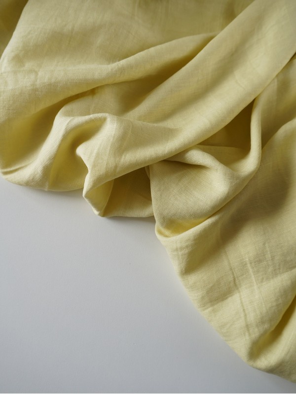 1432. Ткань крэш с эффектом помятости лён с вискозой сорочечный Лимонад