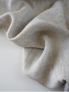 133. Ткань лён крэш с эффектом помятости Натуральный меланж
