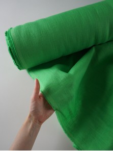 УЦЕНКА Ткань лён крэш с эффектом помятости Лайм