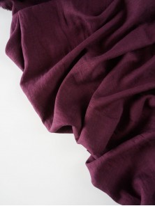 1283. Ткань крэш с эффектом помятости лён с вискозой Черешня