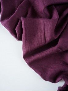 1283. Ткань крэш с эффектом помятости лён с вискозой Черешня