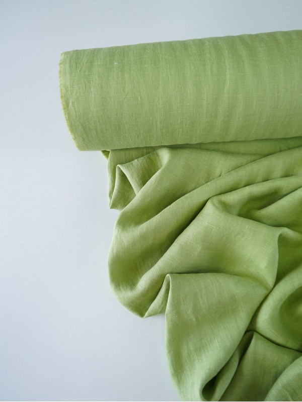 1236. Ткань лён крэш с эффектом помятости Фисташка 1236. Ткань лён крэш с эффектом помятости Фисташка