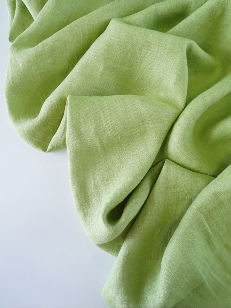 1236. Ткань лён крэш с эффектом помятости Фисташка 1236. Ткань лён крэш с эффектом помятости Фисташка