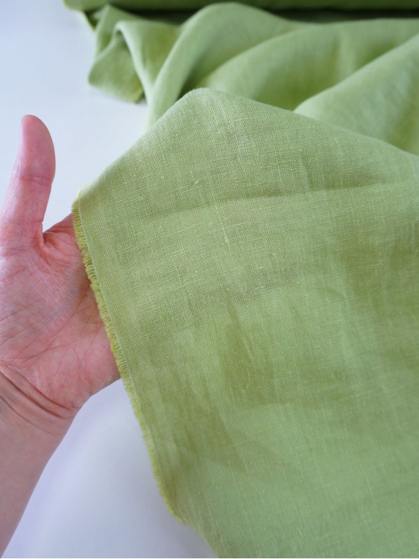 1236. Ткань лён крэш с эффектом помятости Фисташка 1236. Ткань лён крэш с эффектом помятости Фисташка