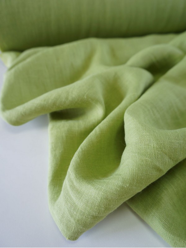 1236. Ткань лён крэш с эффектом помятости Фисташка 1236. Ткань лён крэш с эффектом помятости Фисташка