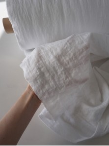 101. Ткань лён крэш с эффектом помятости Белый