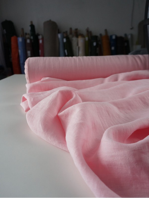 1967. Ткань лён крэш с эффектом помятости Сакура