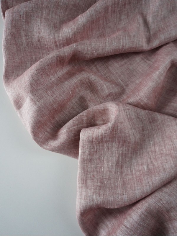 44. Ткань лён крэш с эффектом помятости сорочечный Терракотовый меланж 44. Ткань лён крэш с эффектом помятости сорочечный Терракотовый меланж