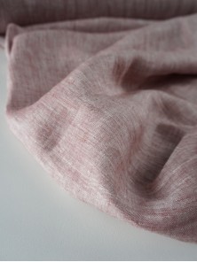 44. Ткань лён крэш с эффектом помятости сорочечный Терракотовый меланж