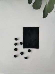 Пуговицы обтяжные Черные 12 мм