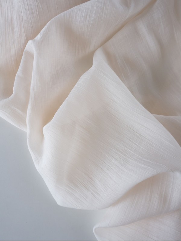 Тенсель вуаль с жатым эффектом Экрю