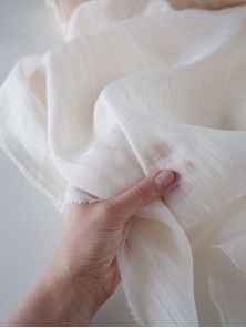 Тенсель вуаль с жатым эффектом Экрю