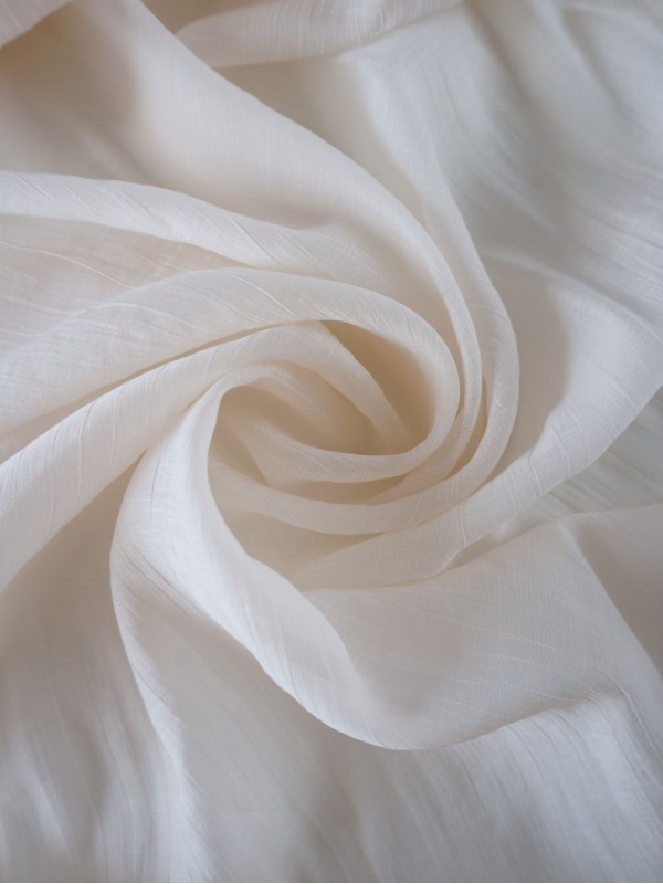 Тенсель вуаль с жатым эффектом Экрю