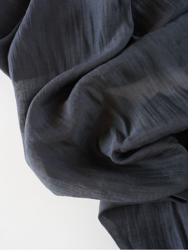 Тенсель вуаль с жатым эффектом Черный Тенсель вуаль с жатым эффектом Черный